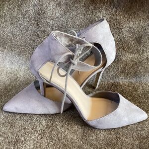 Forever 21 Ankle Wrap Delicate Tie Pointy Toe Heels